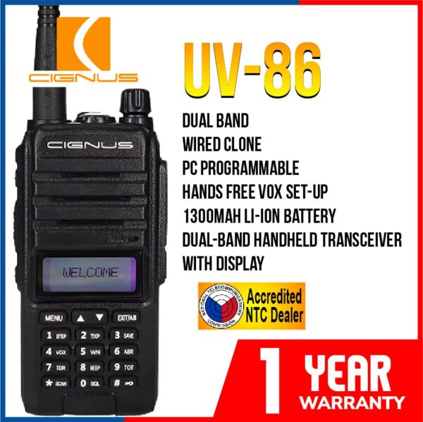 Cignus UV-86 Dual-Band 2 Way Radio: Seamless Communication Companion