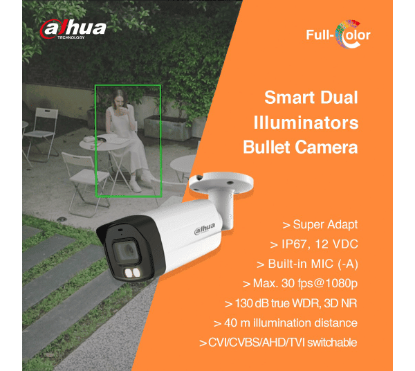 HD CCTV Camera with Smart Dual Illuminators by Dahua